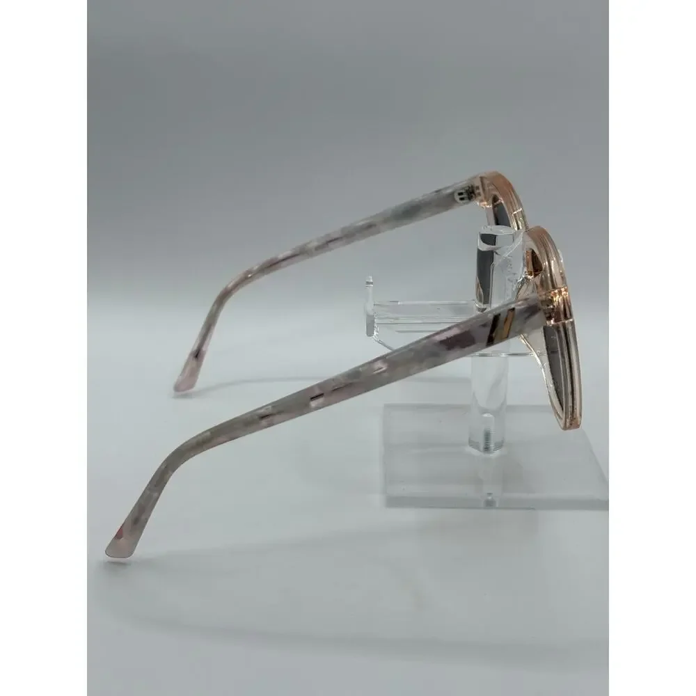 Blenders Gemstone Sunglasses Pink Transparent Mirrored Square Women